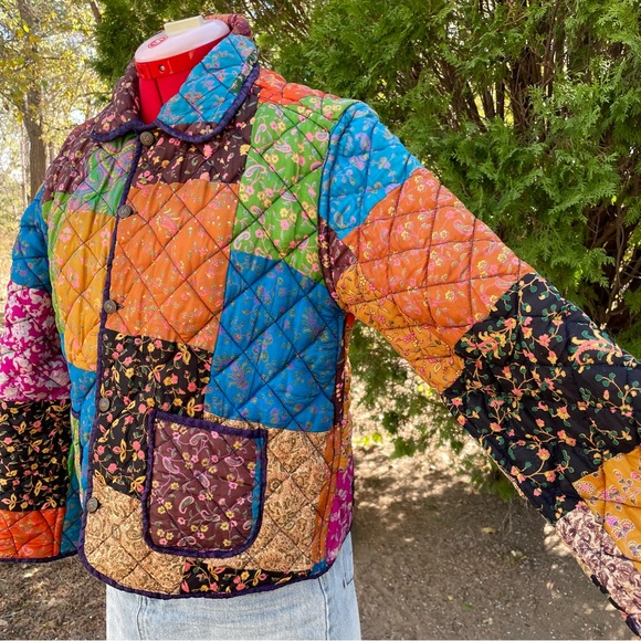 Vintage Reversible Quilted Patchwork Jacket - Picture 6 of 15